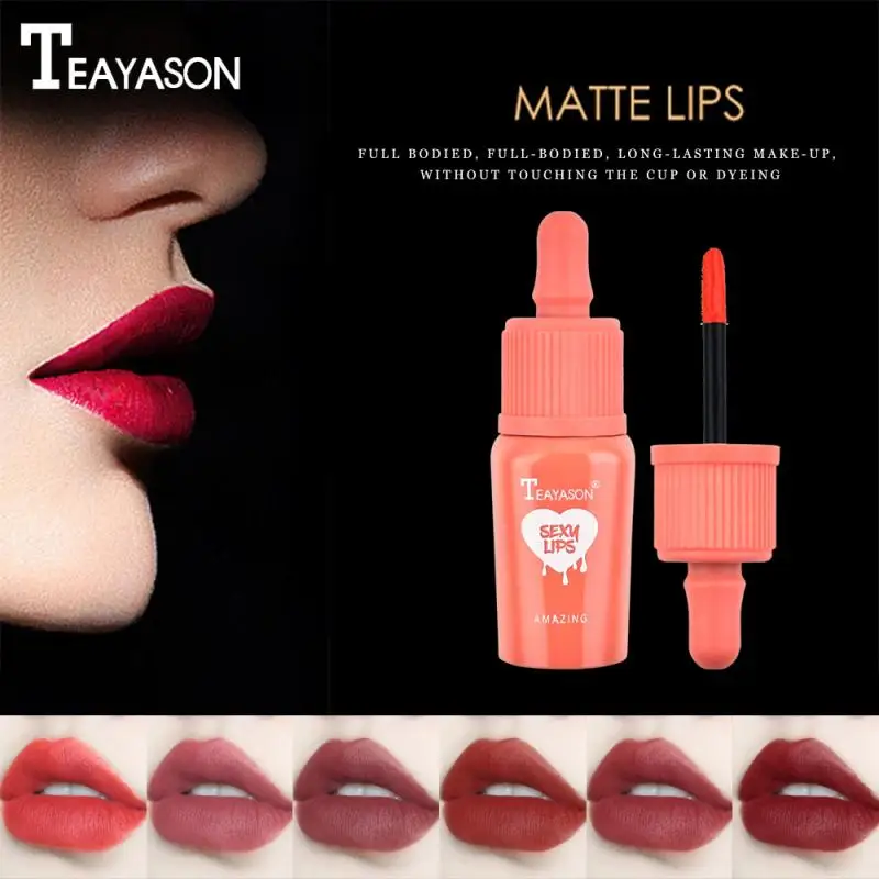 TEAYASON Lip Gloss Baby Bottle Dye Lip Liquid 6Color Matte Lip stain Lip Blam Lasting Non-fading Non-stick Liquid Lipstick TSLM1 TEAYASON Lip Gloss Baby Bottle Dye Lip Liquid 6Color Matte Lip stain Lip Blam Lasting Non-fading Non-stick Liquid Lipstick TSLM1