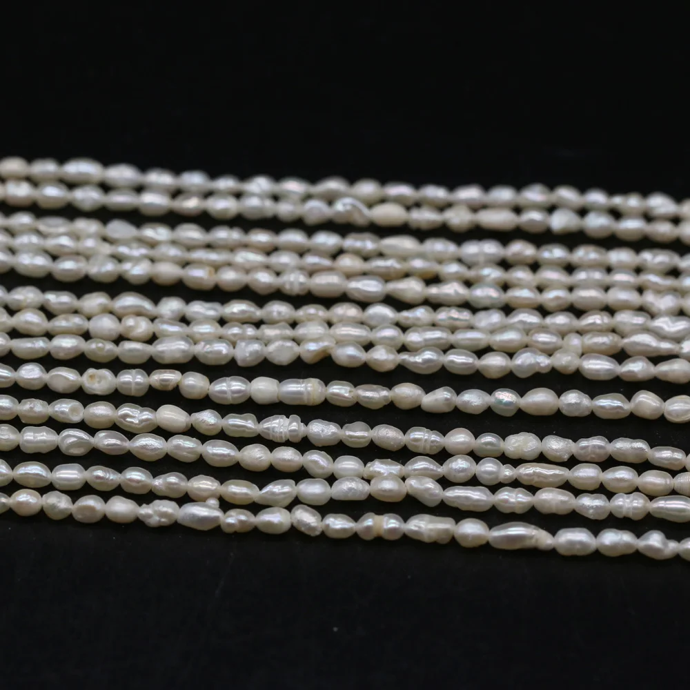 100%Natural Freshwater Pearl High Quality Rice Bead Punch Loose Beads For Making Jewelry DIY Charm Bracelet Necklace Accessories