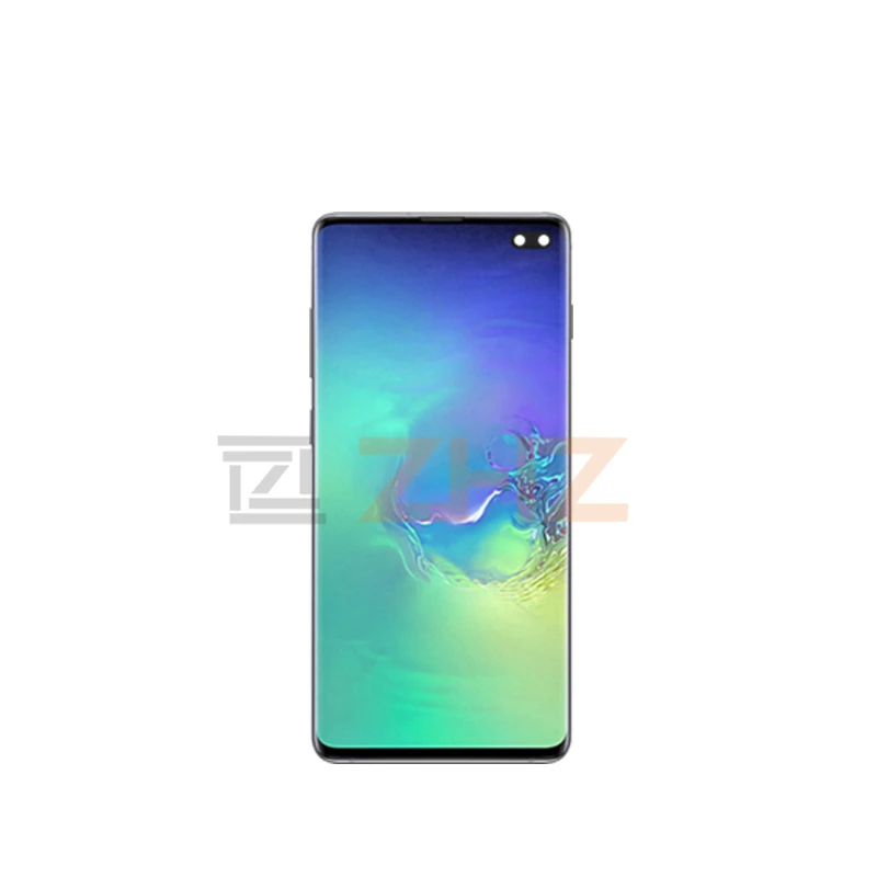 Для samsung Galaxy S10 lcd G973 S10 Plus G975 кодирующий преобразователь сенсорного экрана в сборе с рамкой