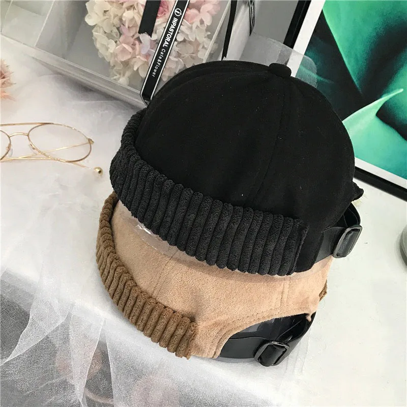 Купол Skullies Beanie Мужская и женская шапка помещика Skullcap однотонные уличные хип хоп Короткие шапки модные взрослые повседневные регулируемые шапки