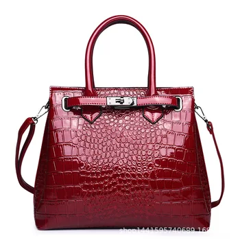 

Fashion Crocodile Pattern Ladies Buckle Handbags 2020 Luxury Handbag Women Bags Designer Large Capacity Women Shoulder Briefcase