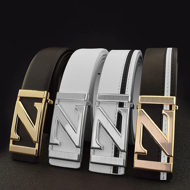 High Quality Automatic buckle luxury Designer belts men genuine leather  cintos masculinos casual ceinture homme Z letter - AliExpress