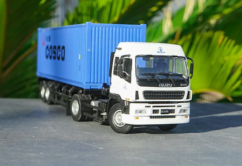 1/50 ISUZU грузовой автомобиль с прицепом COSCO Синий литой автомобиль модель коллекции