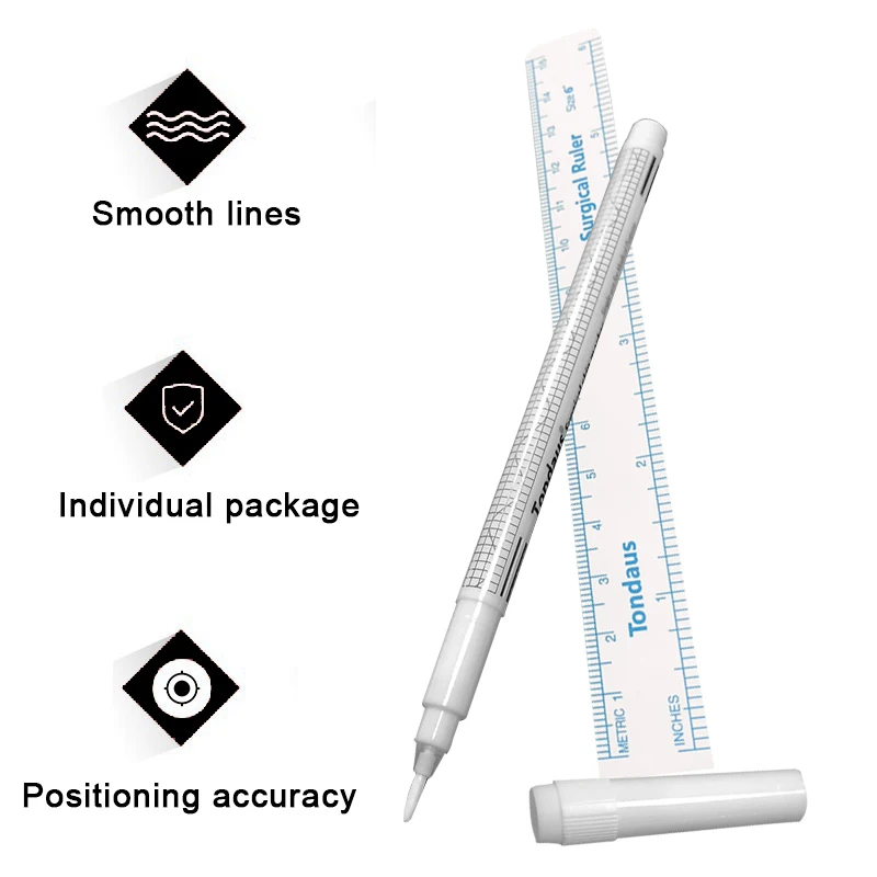 

1 Set Eyebrow Marker Pen Tattoo Accessories Microblading White Tattoo Surgical Skin Marker Pen for Permanent Make up Supplies