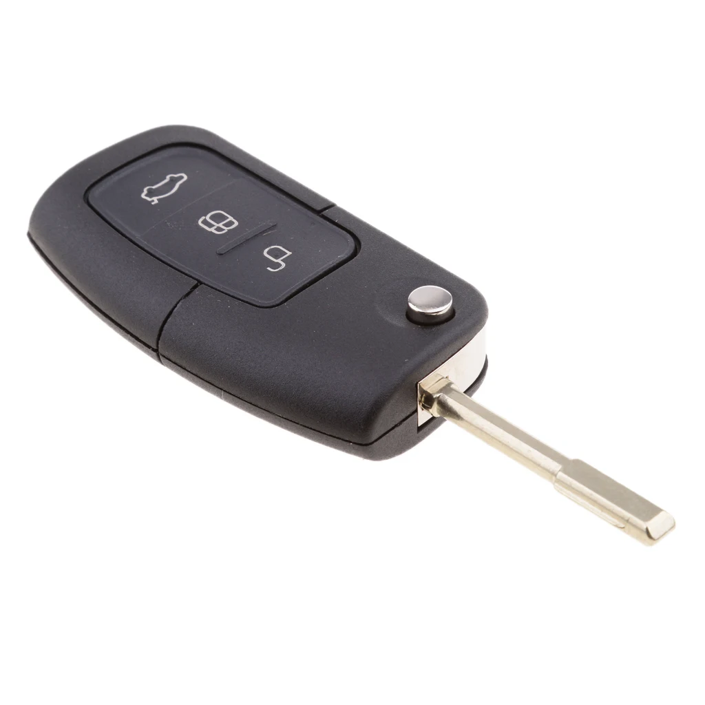 Key Fob Case Shell With Chip Uncut Blade Complete Kit for Ford BA Falcon FPV