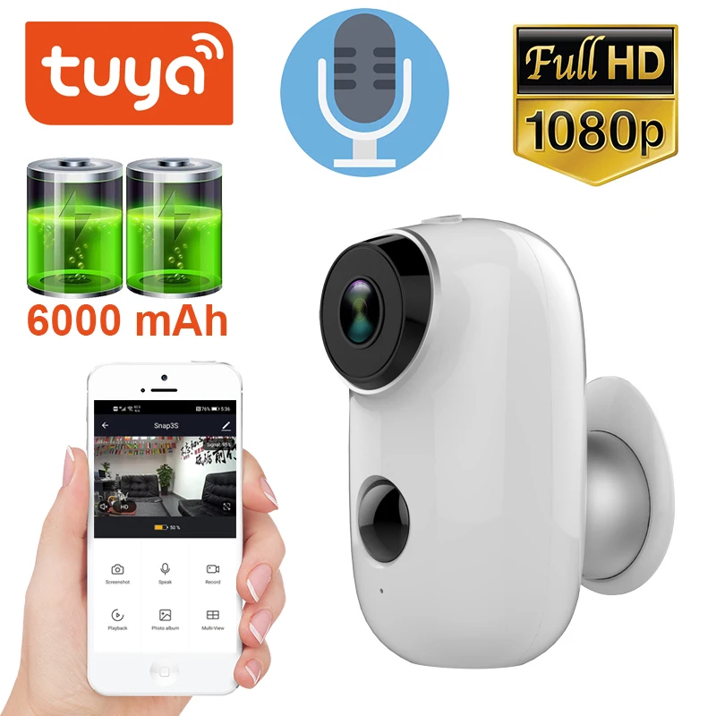 Умная IP камера с Wi Fi и аккумулятором HD уличная комнатная ночным видением