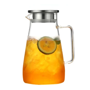 

1800ml Large Capacity Transparent Glass Teapot Heat-Resistant Large Clear Tea Pot Flower Tea Set Puer Kettle Office Home Tool