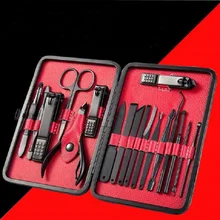 Professional Stainless Steel Nail Cutter Tool Set 18/15pcs Manicure Nail Clippers Pedicure Set Portable Travel Nail Art Tools