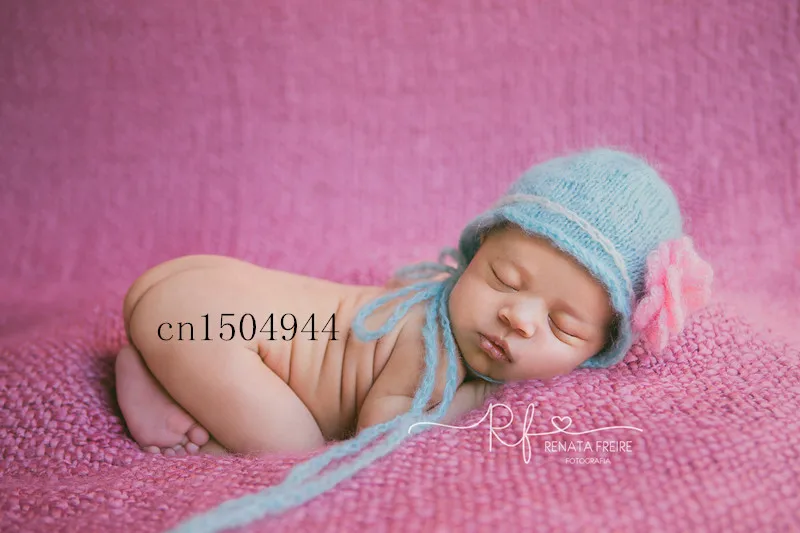 Модель # syx-150407-1, вручную тканые мохер и большой цветок Hat Baby Shower подарков, для фотосессии