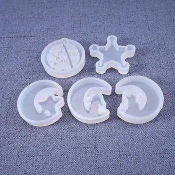 

Cat Moon Star Silicone Molds Resin Earring Necklace Pendant Jewelry Making Tools