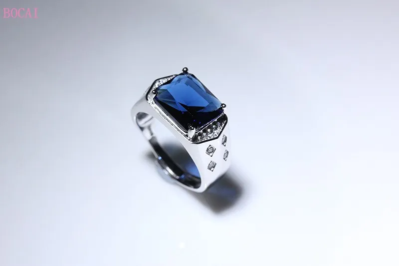 Новинка, модное ювелирное серебряное кольцо s 925, инкрустированное цветным цирконием, европейские и американские мужские кольца для мужчин