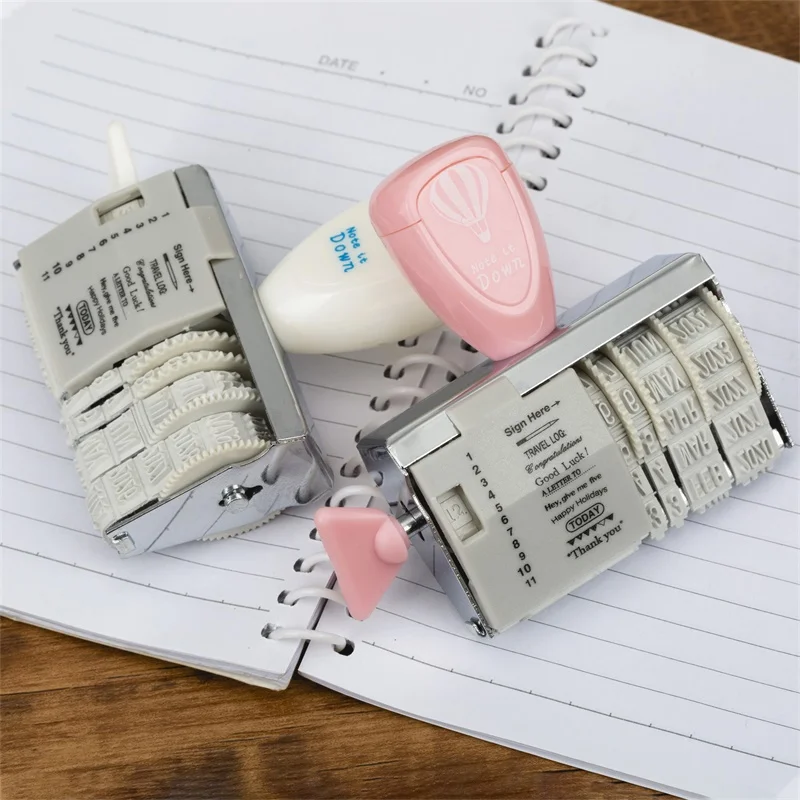 1PC Date Stamps Mini Words Wheel Scrapbooking Supplies ABS Account