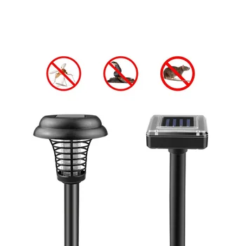 

Solar-powered Electric Shock lamp Trap light Solar Power Mole Snake Mouse Pest Reject Repeller Control UV LED Mosquito Killer