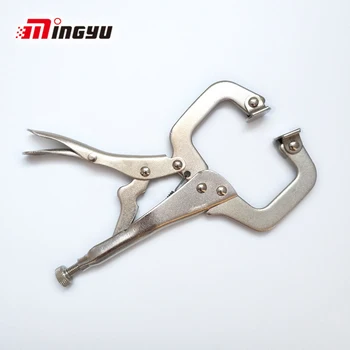 

C Clamp weld Clip Woodwork Tenon Locator Grip Vise Lock Jaw Swivel Pad Wood Fix Plier Pincer Tong Work Alloy Steel Hand tool