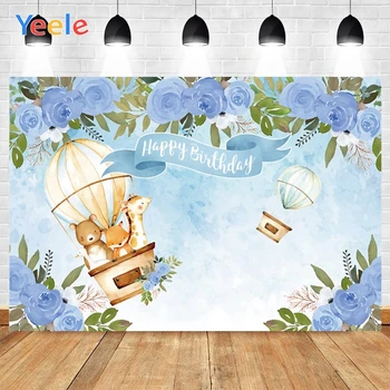 

Animals Balloon Baby Birthday Party Newborn Personalized Photographic Backdrops Photography Backgrounds For Photo Studio Prop