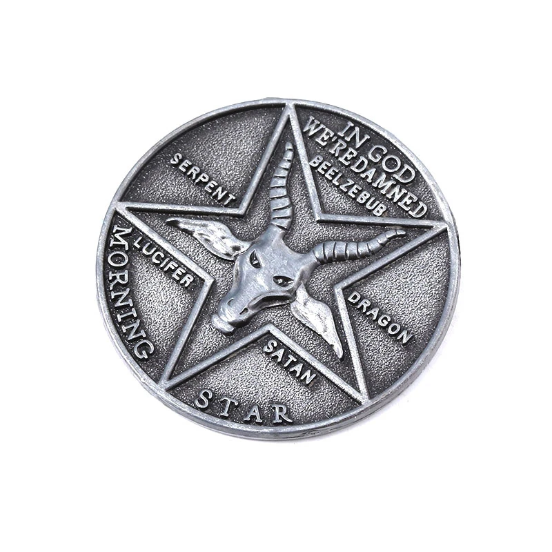 ТВ-шоу Lucifer Morningstar Satanic Pentecost Косплей монета памятная монета значок Хэллоуин металлические аксессуары реквизит монета