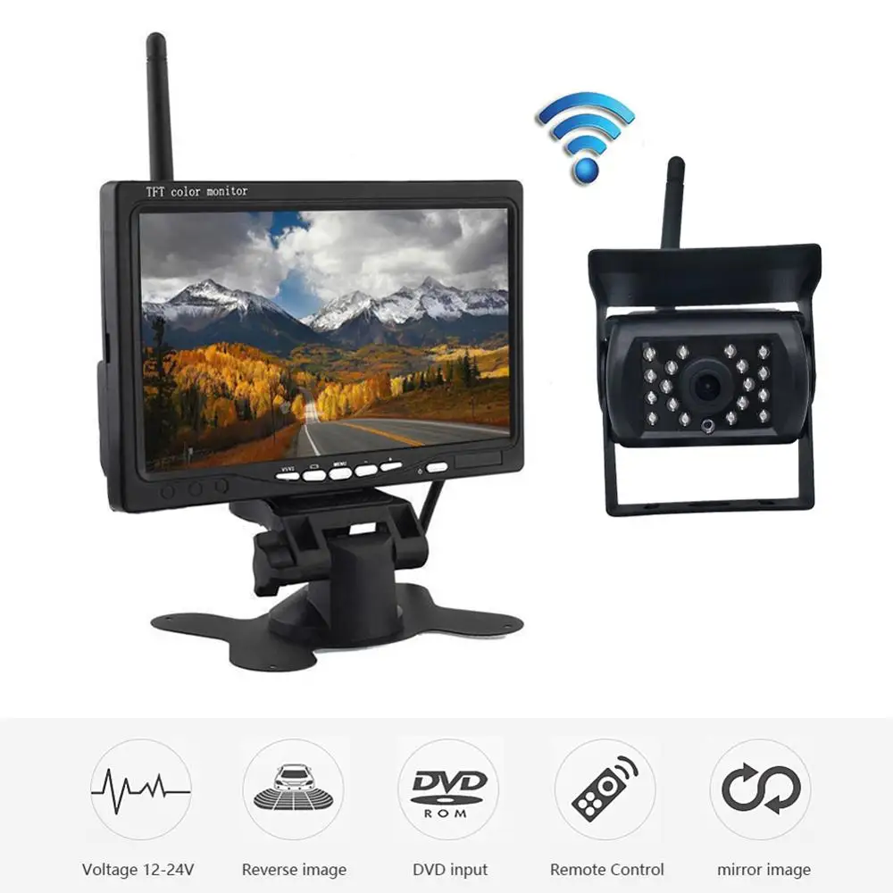 7 Inch On-board Display With Built-in Wireless Bus Camera HD Night Vision Truck