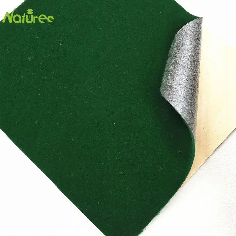 Green Color 45cm*1m Self Adhesive Velvet Flocking Liner Jewelry Contact Paper DIY Sticky Fabric