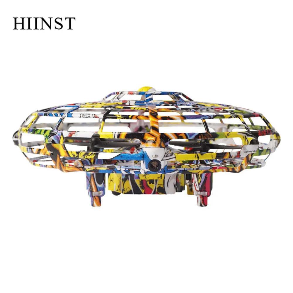 Hiinst Мини UFO Drone интеллектуальный датчик жестов индукционный ручной контроль Квадрокоптеры Дрон с USB контроль высоты вертолет