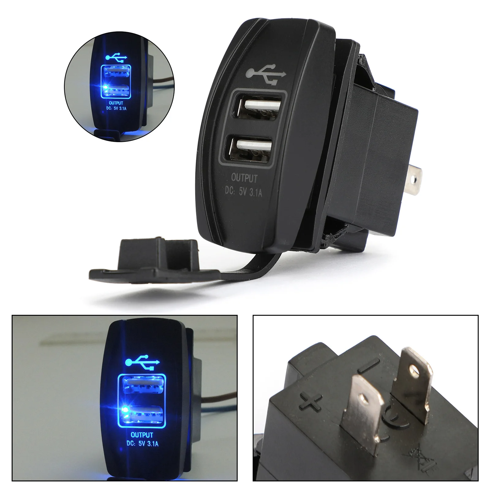 Зарядное устройство Artudatech с двумя USB разъемами для Can Am Polaris RZR Ranger 570 800 900 1000 XP 750