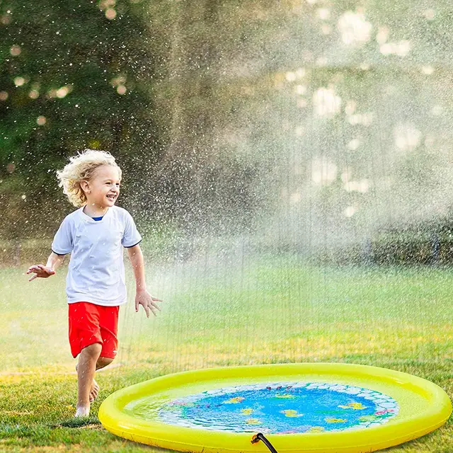 $US $21.24  Sprinkler Pad for Kids Upgrade Thicken Outdoor Splash Pad for Toddlers Baby Outside Summer Water Pl