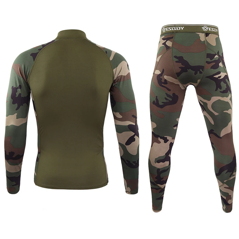 long johns for men 2021 Winter New Arrive Men Polar Fleece thermal Underwear Sets Quick Drying Thicking Warm Tactical Camo Underwear Men's Clothing mens thermal underwear