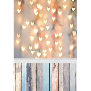

5x7ft Thin vinyl cloth photography costume wedding custom bokeh glitter wood background for photo studio free shipping