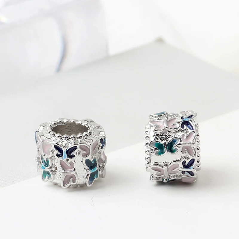 CUTEECO новые красочные бабочки эмаль DIY Бусины Подходит Pandora Весенняя серия браслет для женщин ювелирные аксессуары
