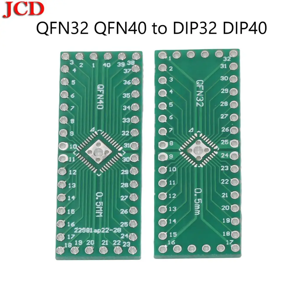 JCD Pinboard QFN32 QFN40 для DIP32 DIP40 0 5 мм разъем адаптера переходная пластина печатной платы