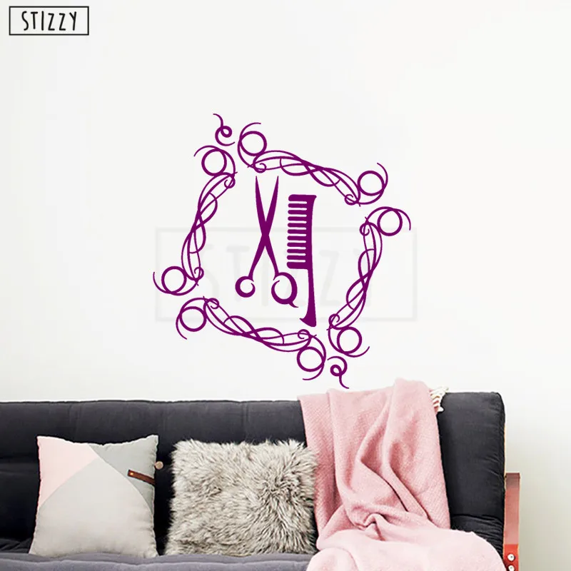 Настенная Наклейка stizzy для парикмахерских настенные наклейки стрижки волос