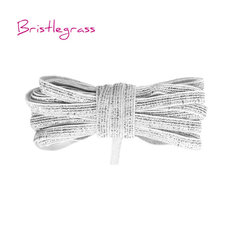 Узкая эластичная лента для волос с металлическим блеском 5 ярдов 3/16 дюйма мм | Дом