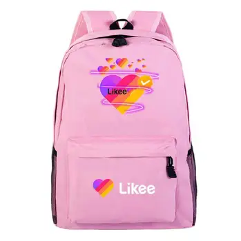 

Likee Video Backpack School Bags for Teenage Girls Boys Students Daily LIKEE Backpack Kids Book Bags Black Travel Bags Cat Fox