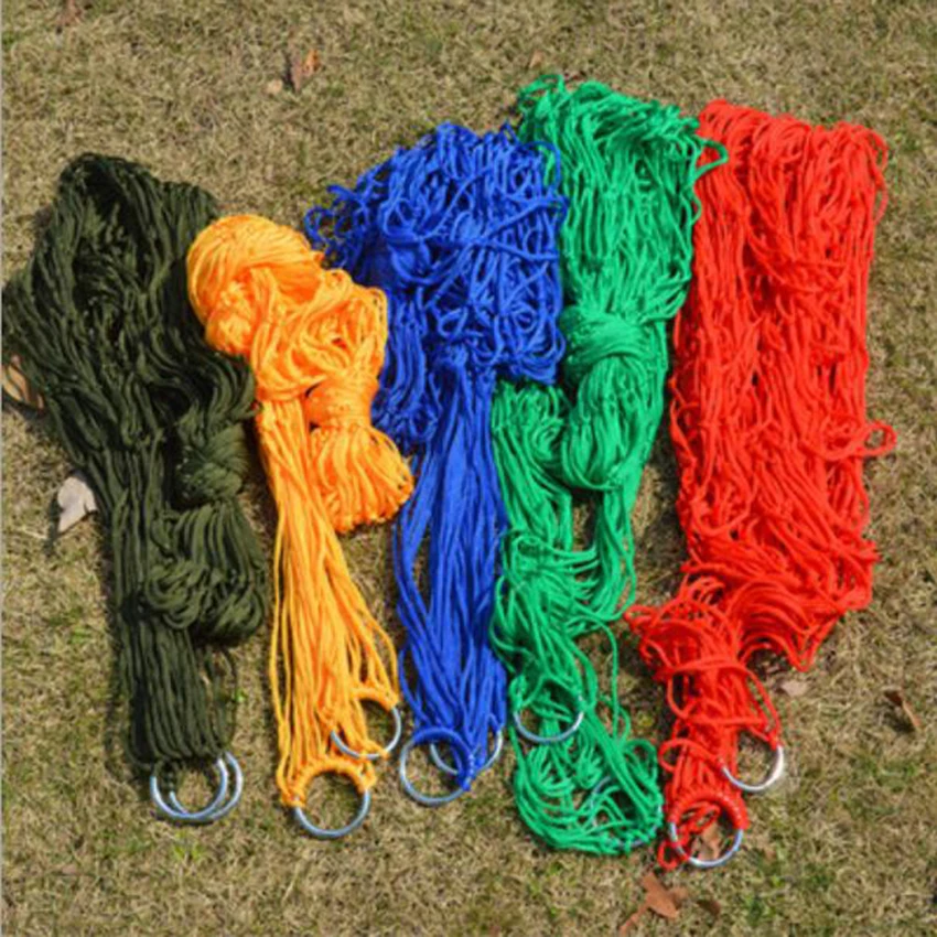 Single-Person Mesh Nylon Hammock Portable outdoor Leisure hanging bed Swing for Adult Outdoor Furniture for Camping Single-Person Mesh Nylon Hammock Portable outdoor Leisure hanging bed Swing for Adult Outdoor Furniture for Camping