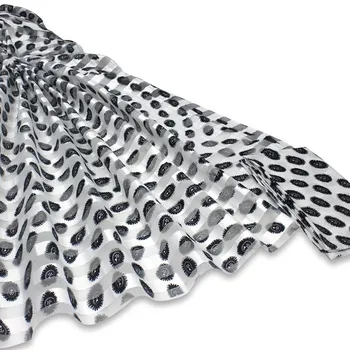 

ribbon sillk high quality african wa print silk print fabric 2yards chiffon matching 4yards satin silk