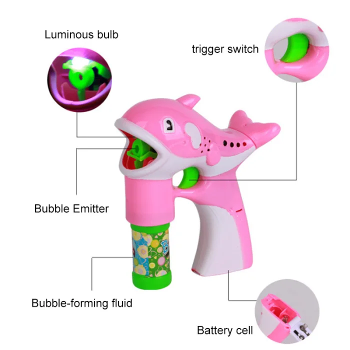 Горячая упаковка из 2 Dolphin Bubble машина портативная Bubble Hurricane машина автоматическая Детская игрушка с светодиодный светильник музыка