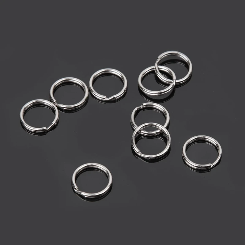 

30pcs 15mm Key Ring Stainless Steel Split Keychain EDC Round Loop Hoop Buckle