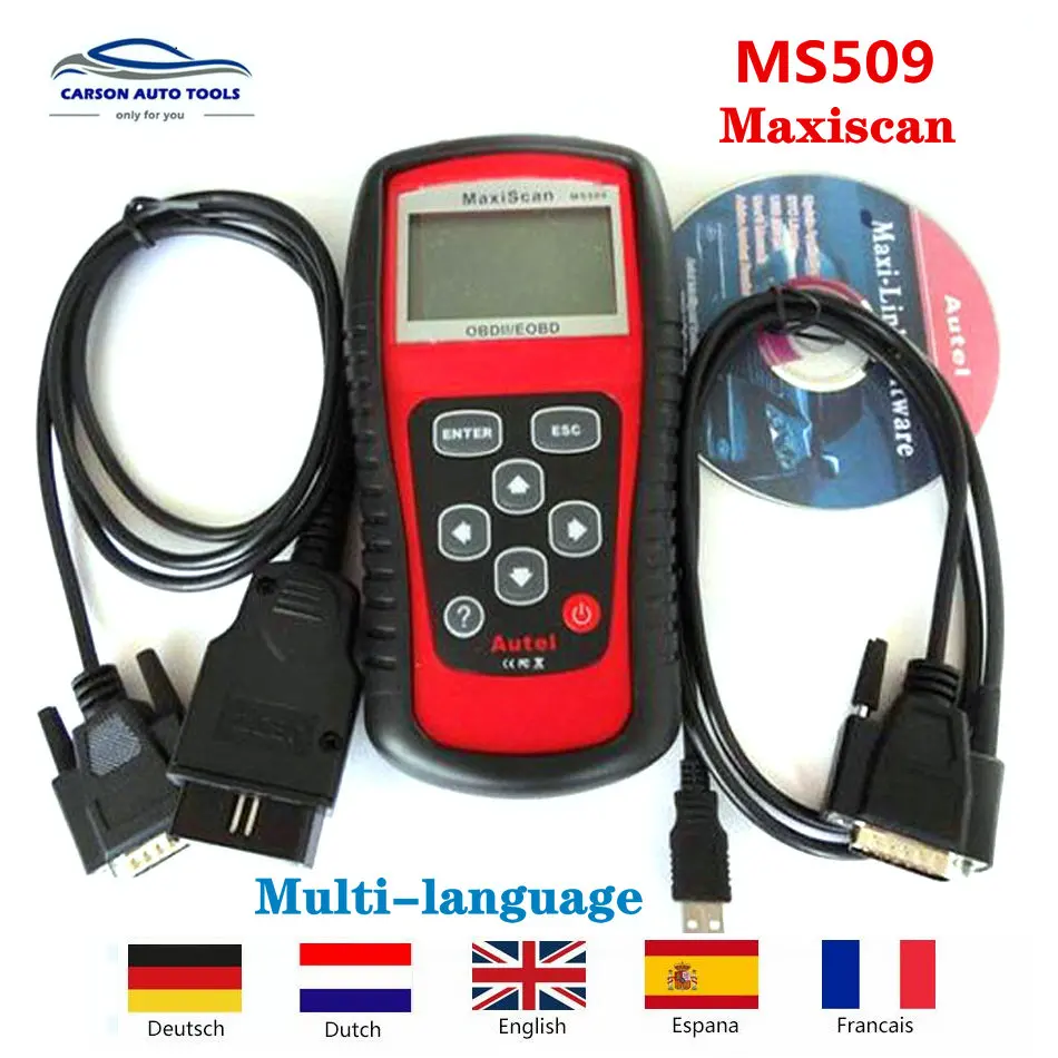 2019A-utel MaxiScan MS509 OBDII OBD2Automotive Code Reader Сканер автомобильный диагностический инструмент профессиональный MaxiScan MS509 сканер 2019A-utel MaxiScan MS509 OBDII OBD2Automotive Code Reader Сканер автомобильный диагностический инструмент профессиональный MaxiScan MS509 сканер