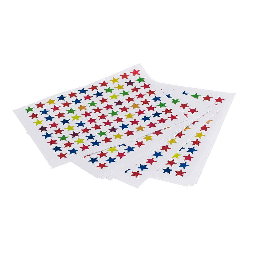 880 Pieces Star Shape Self-adhesive Peel And Stick Color Label