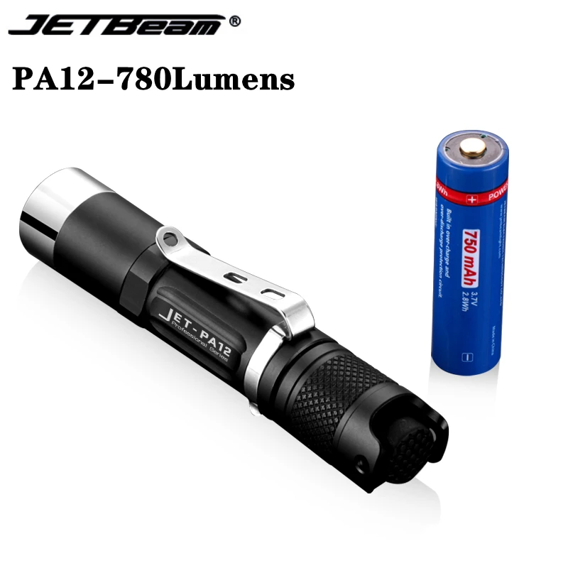 Jetbeam Pa12 Small Tactical Flashlight Cree Xpg3 Led 780lumen Mini Pocket Police Torch
