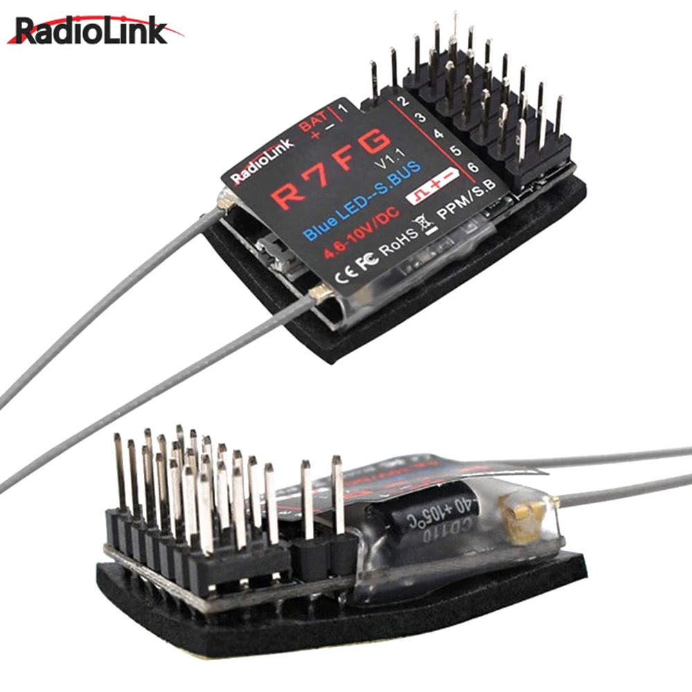 Радиоуправляемый приемник радиоприемник R7FG 2.4GH 7CH с двойной антенной для RC