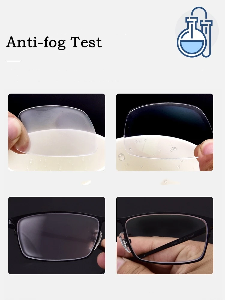 Super Tough MR-8 Series Anti-Fog lens Index 1.56/1.61/1.67 Optical Prescription Aspherica Resin Lens Myopia Hyperopia HMC Lenses
