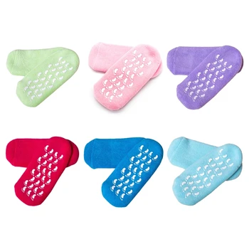 

1 Pair Super Soft Spa Socks for Pedicure Moisturizing Mask Cracked Skin Heel Gel Silicone Sock for Feet Care