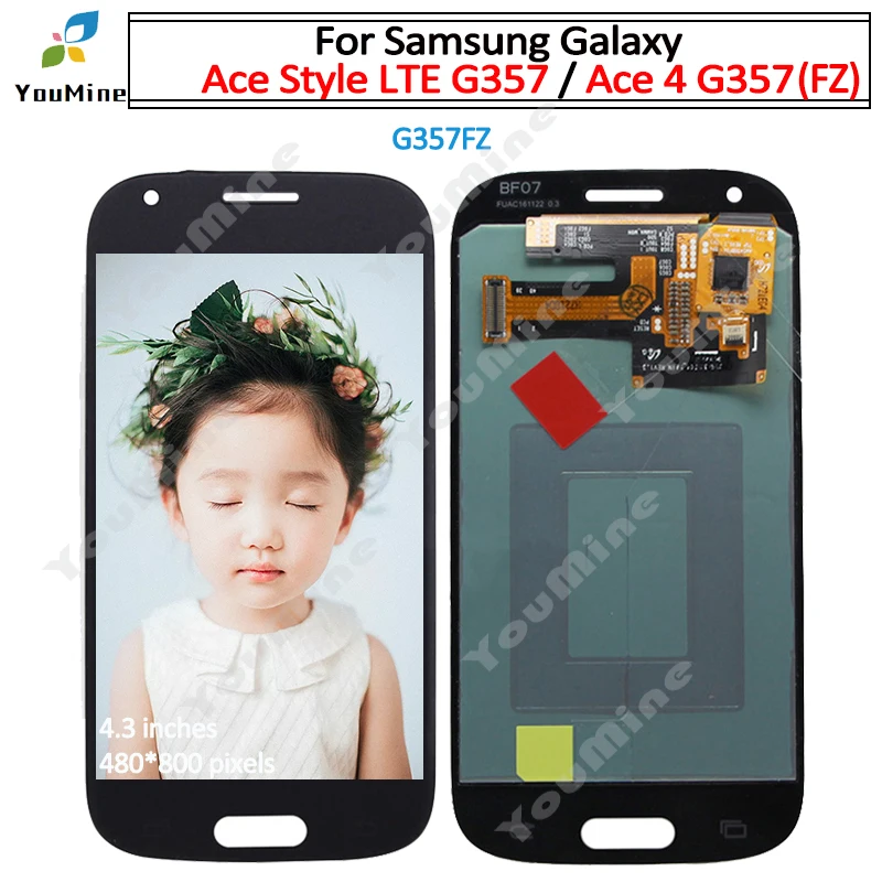 SUPER AMOLED для samsung galaxy Ace style LTE G357 ЖК-экран дигитайзер в сборе для samsung galaxy Ace 4 G357 FZ lcd