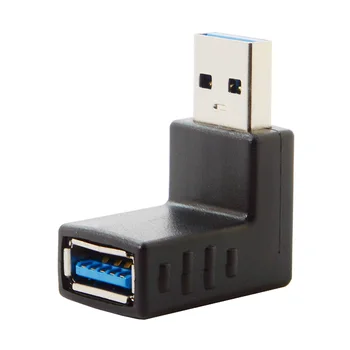 

CYSM 10pcs/lot Low Profile 90 Degree Up Angled USB 3.0 Adapter A Male to Female Extension