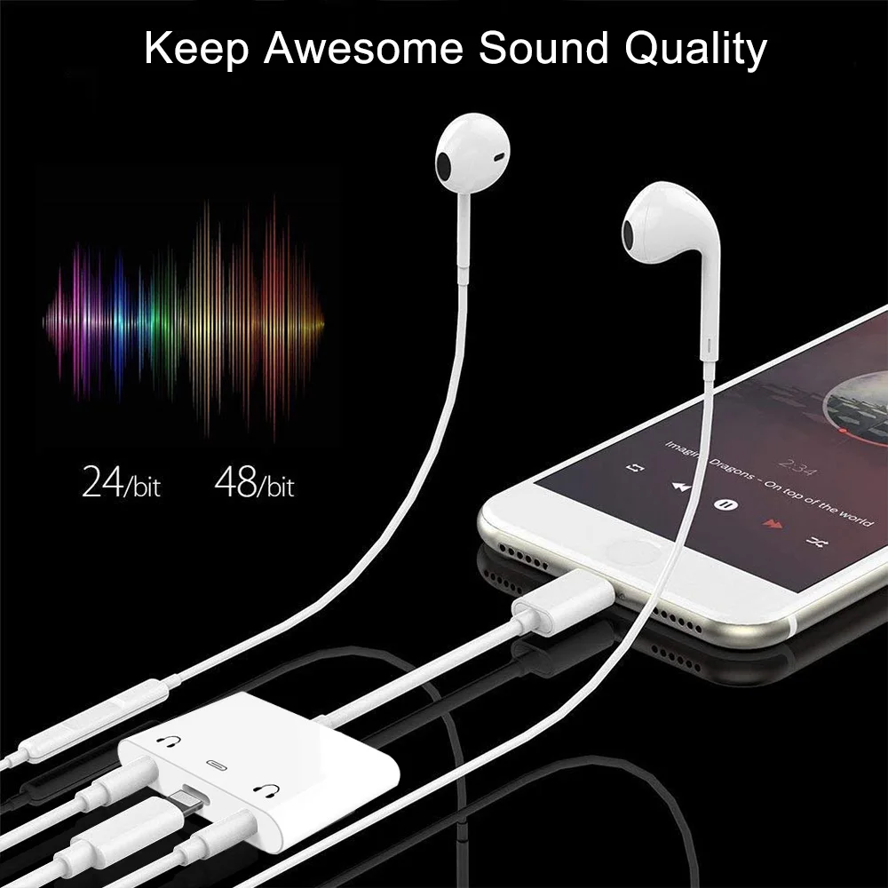 3 5mm Male to 2 5mm Female Headphone Audio Adapter Extender Jack Stereo or Mono for Apple iPhone 6 6S 6 5S 5 iPad