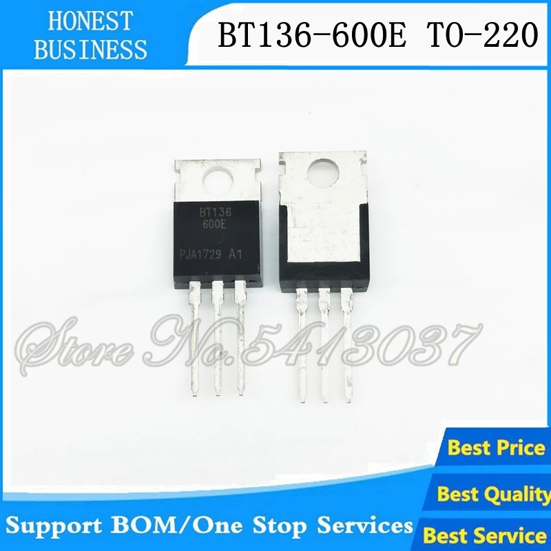 20 шт BT136 TO-220 Φ TO220 BT136-600 Triac 600V 4A IC | Электроника