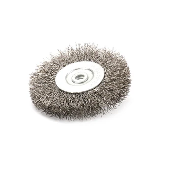 

Round Stainless Steel Wires Wheel Brush Tools For Bench Grinder Abrasive 3 Discs