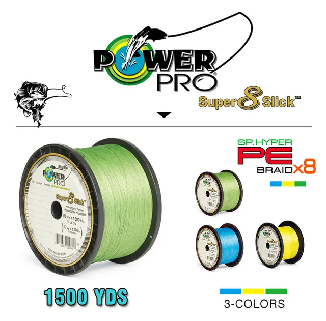 Saltwater Fishing POWER Pr0 braided PE Fishing Line 8 Slisk line Pro Super  Power USA 1500 yds PE 8 braided Fishing Line - AliExpress