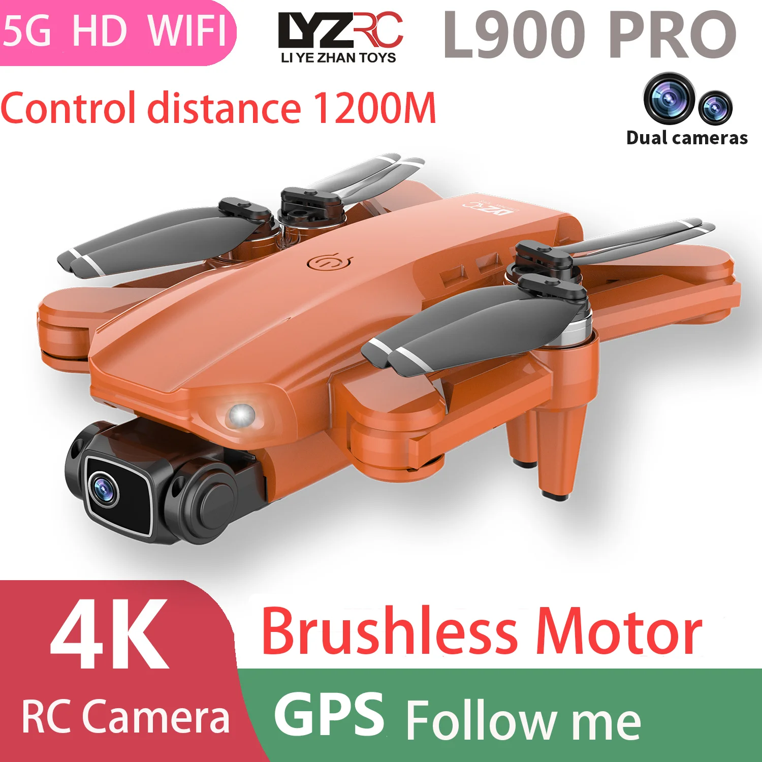 Профессиональный мини-Дрон L900 Pro 4k с камерой hd GPS радиоуправляемые вертолеты
