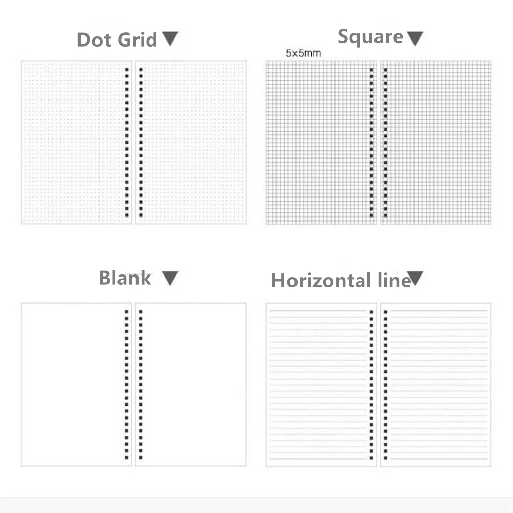 Horizontal Line Хит, A5/A6/B5, прозрачный ПП матовый чехол, записная книжка в горошек, сетка/квадрат/заготовка/линия, записная книжка с повязкой, школьные канцелярские принадлежности - Цвет: Horizontal Line